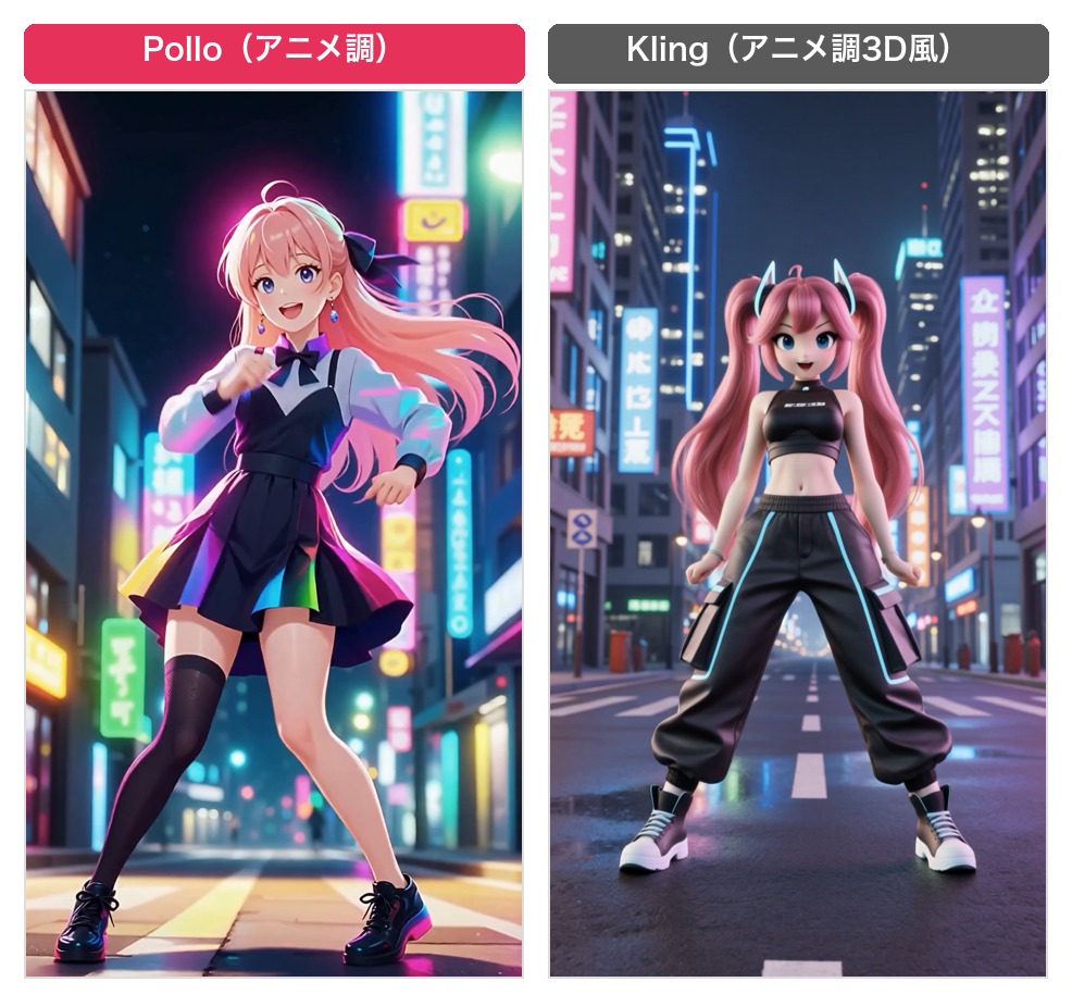 【作例】モデルによって踊り方や雰囲気が変わります