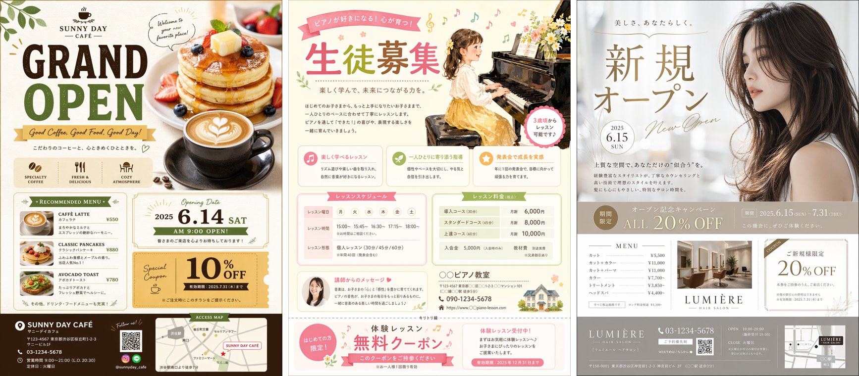 AIでチラシは作れる？まず作例集を見てください