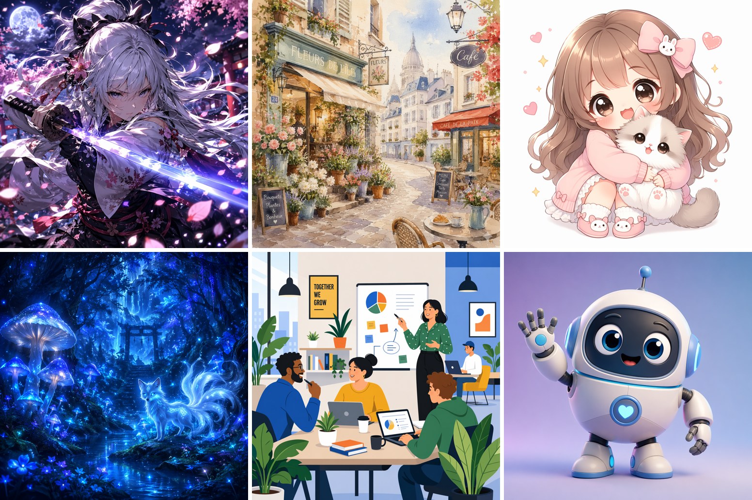 絵柄はプロンプト次第で自由自在です
