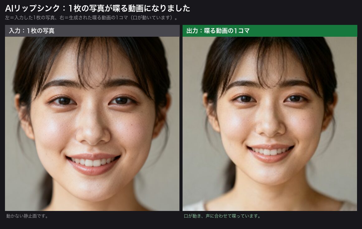 1枚の写真を喋らせてみました