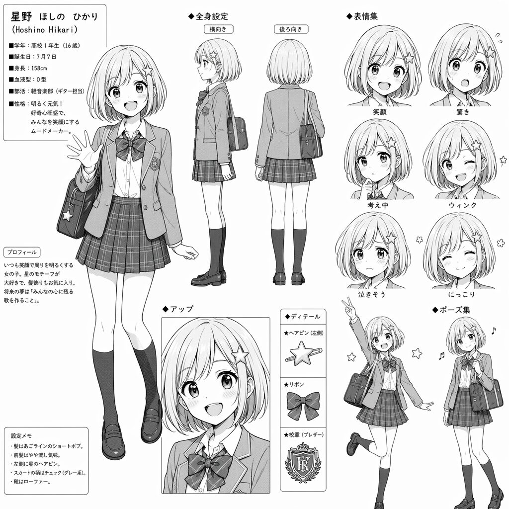 【ステップ①】まずは主人公のキャラクターを作ります