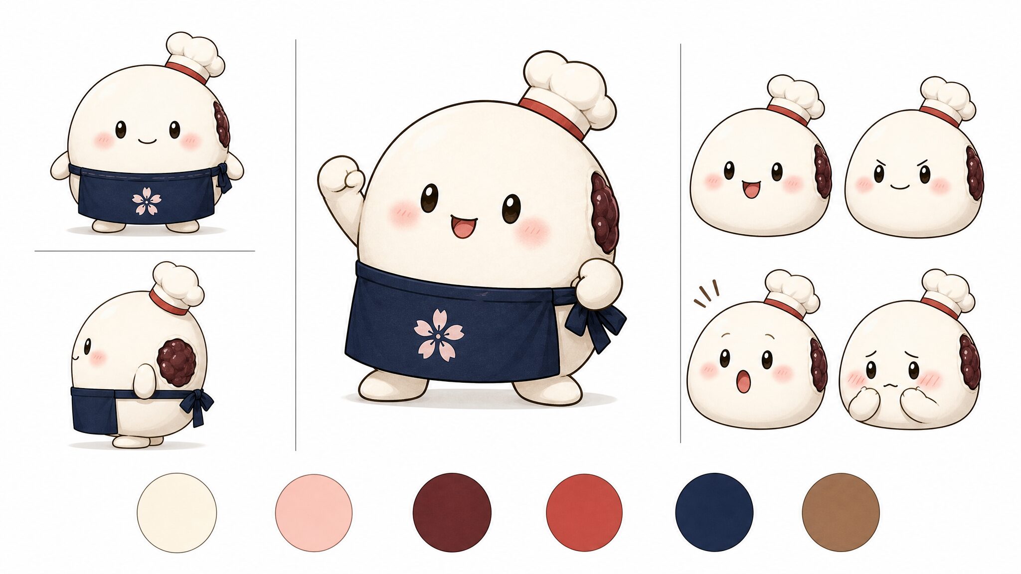 【実演】和菓子屋のマスコットキャラクターをデザインしました