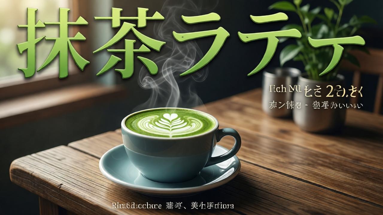 【実演】文字入りのカフェポスターを生成しました