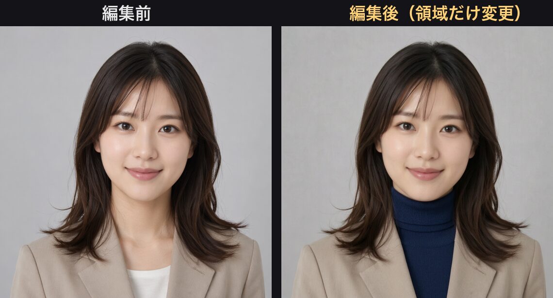 画像の部分編集も得意です(before/after)