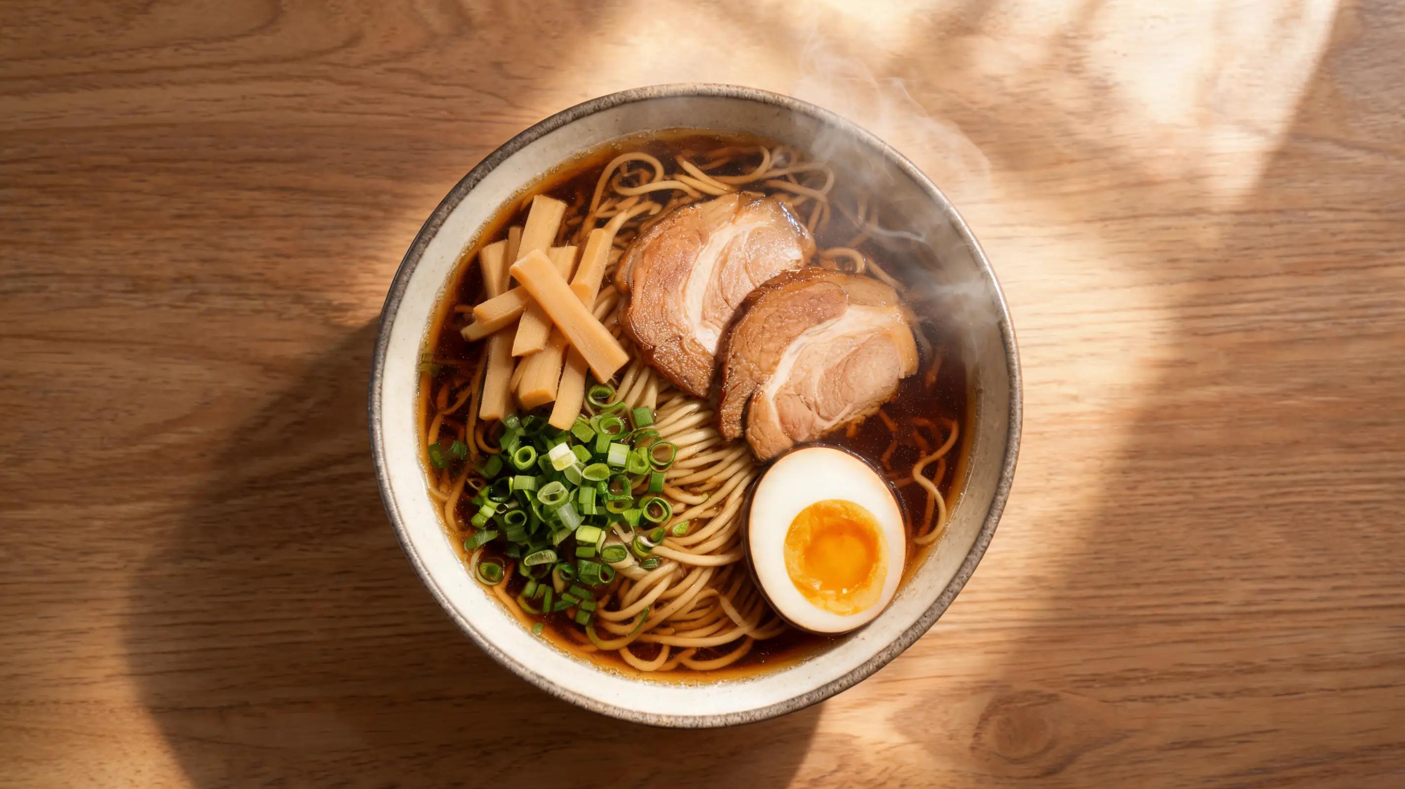 醤油ラーメンを真上から｜Seedream 5.0 Lite（0クレジット）