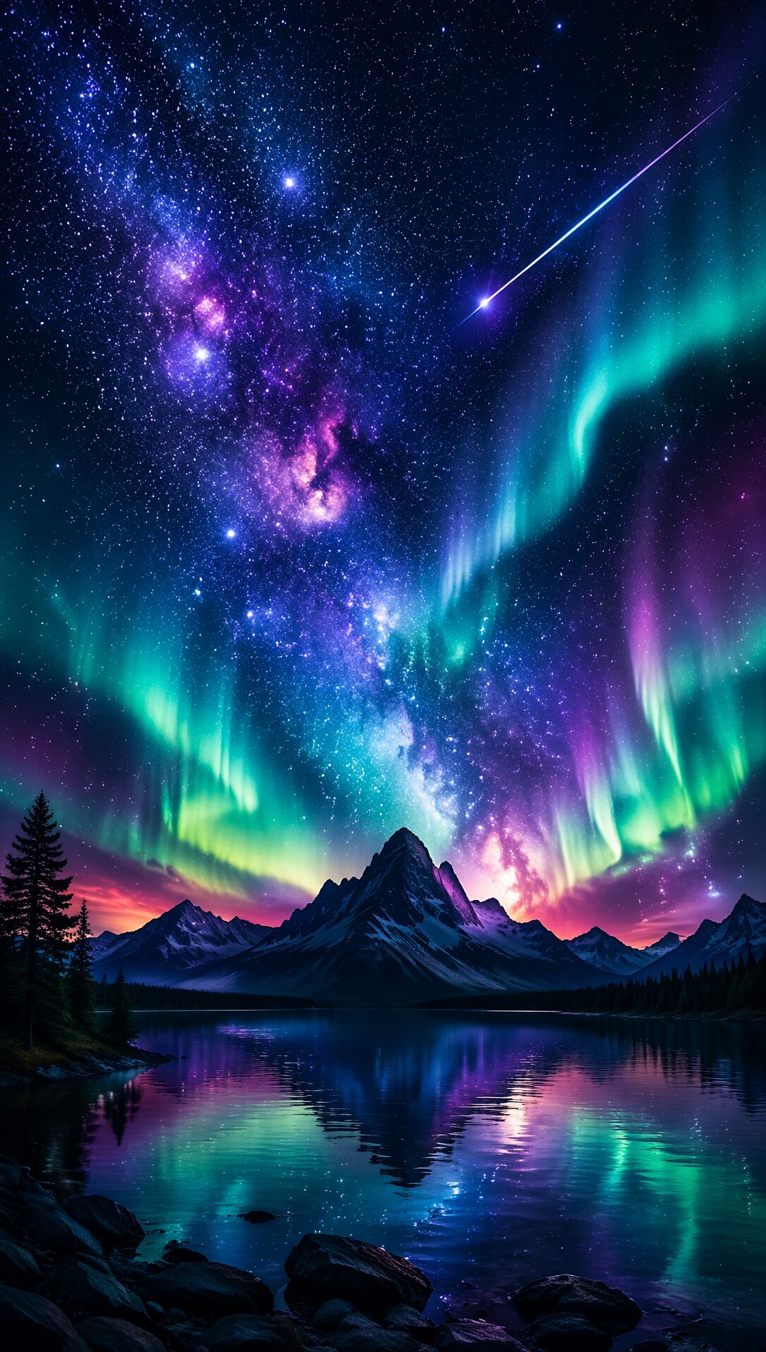 【作例】幻想的な風景や宇宙の壁紙も一瞬です